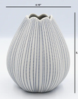 Scalloped porcelain bud vase